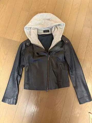 바니스뉴욕 가죽 자켓 네이비 2WAY