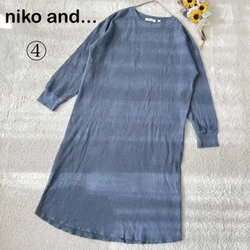 [ niko and ] 리브 니트 원피스 블루 성숙/러블리