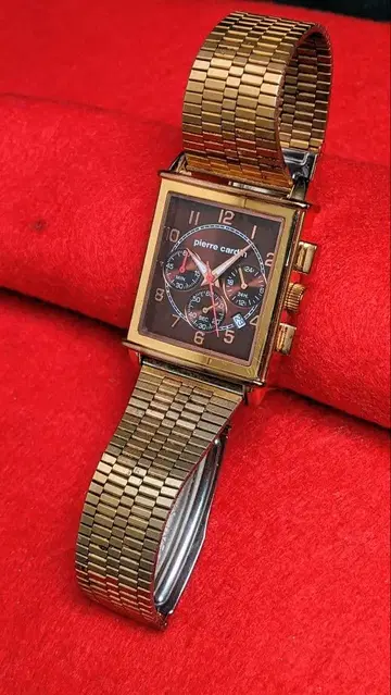 피에르 가르뎅 골드 크로노그래프 손목시계 빈티지 레트로