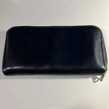 화이트하우스콕스 장지갑 라운드 지퍼 가죽 블랙