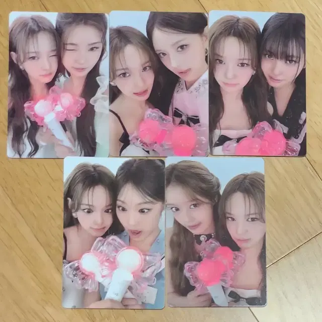 5장 일괄) 이즈나 사랑 유사랑 응원봉 포카 포토카드 izna