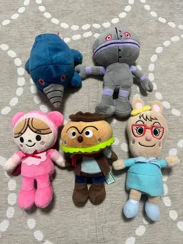 호빵맨 봉제 인형 5체 세트