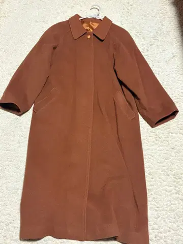 브라운 롱 코트 캐주얼