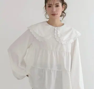 yori풍 스캘럽 블라우스