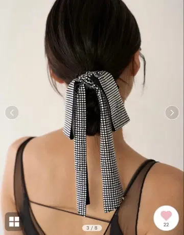 SNIDEL 스나이델 글로우 리본 스크런치