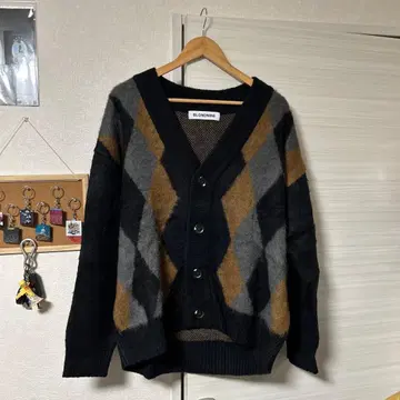 BLONDNINE 아가일 무늬 가디건