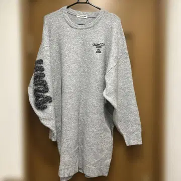 RODEO CROWNS 로데오 크라운 니트 원피스 그레이 로고