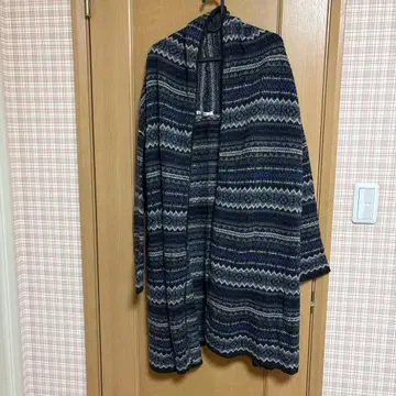 relume 기하학 패턴 롱 가디건