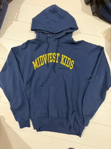 MIDWEST KIDS 후드 부착 후드티 네이비/골드