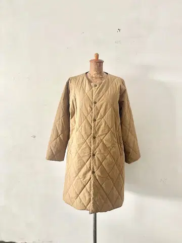 NATURAL LANDRY 면 나일론 그로그랭 퀼트 코트 사이즈 2