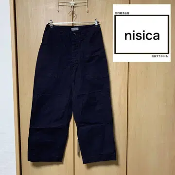 [ 물세탁만 미착용 ] nisica 코튼 와이드 팬츠