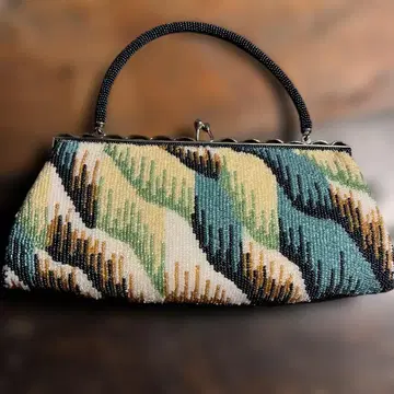 비즈 장식 멀티 컬러 파티 백 일본 의류 백