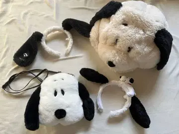 USJ 스누피 디자인 머리띠 백 세트