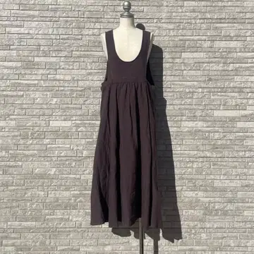 사만사 모스모스*다치카와 한정판 린넨 에이프런 원피스