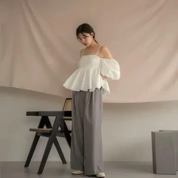 mideal 턱 와이드 팬츠