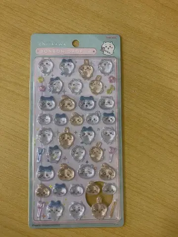 치이카와 (먼작귀) 토끼 하치와레 모자 꽁지 드롭 씰