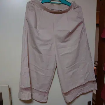 미사용 새상품 택 포함! 와이드 팬츠 가우초 팬츠 LL 라이트 핑크 메쉬