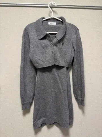 dazzlin 2피스 니트 미니 원피스