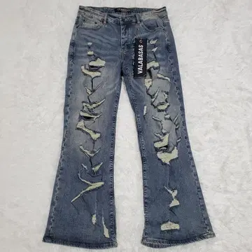VALABASAS 데미지 부츠컷 데님 플레어 팬츠 32