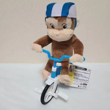 [택 포함 새상품] 오자루의 조지 봉제 인형 움직이는 자전거 포함