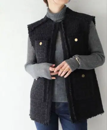 IENA 본딩 트위드 베스트