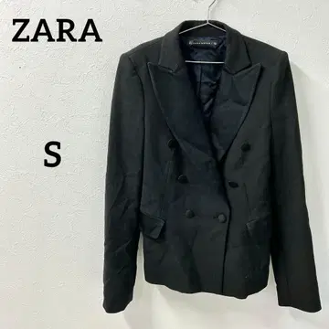 ZARA WOMAN 더블 버튼 테일러드 자켓 블랙 S