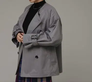 어반 리서치 새상품급 발수 노카라 숏 트렌치코트