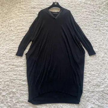 mizuiroind/미즈이로 인드 하이 게이지 와이드 니트 원피스 블랙