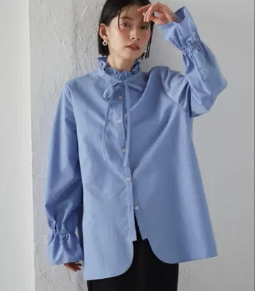 RANAN 프티프릴 리본 포함 블라우스