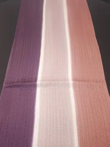 순수 실크 오비아게 삼색 세로 블렌딩 하자 있음 o272