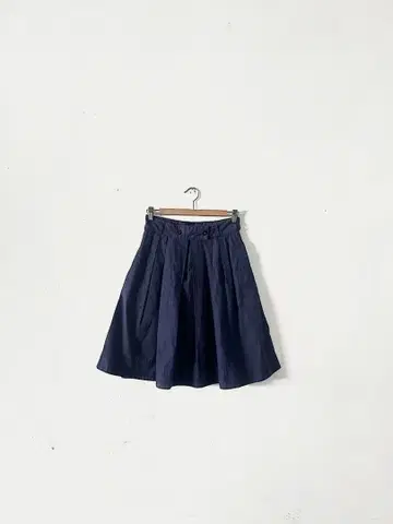 MHL 코튼 린넨 스커트 사이즈 1 네이비