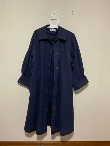 ETRE TOKYO 네이비 스텐카라 코트