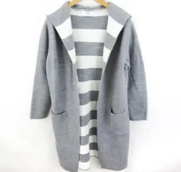 아즈르 바이 마우지 니트 롱 가디건 후드 부착