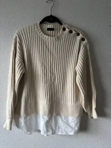 아가 aga 스콧 클럽 야마다야 니트 스웨터 밑단 셔츠 니트 M