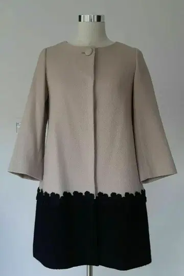 Bon mercerie 블랙 x 베이지 코트