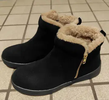 글로벌 워크 발수 보온 깔창 부츠 블랙/베이지 퍼 M 사이즈