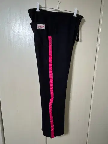 하이 스탠다드 이지 팬츠 네이비 L 사이즈 블랙 핑크 스트라이프