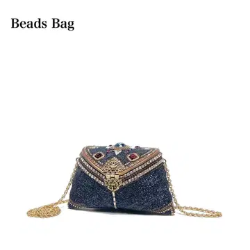 [ 고품질 ] 비즈 전체 자수/큐빅/비쥬/숄더백 비즈 백