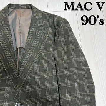 90s MAC V 체크 테일러드 자켓 아이비 VAN JAC