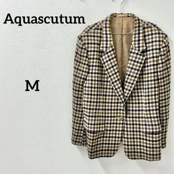 Aquascutum 체크 무늬 테일러드 자켓 M 사이즈 상당