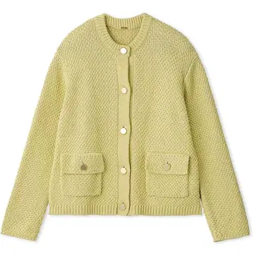 Mila Owen 플랩 포켓 금장 버튼 니트 가디건