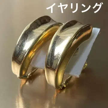 골드톤 입체 커브 귀찌 빈티지풍 골드 컬러 고급 광택 있음