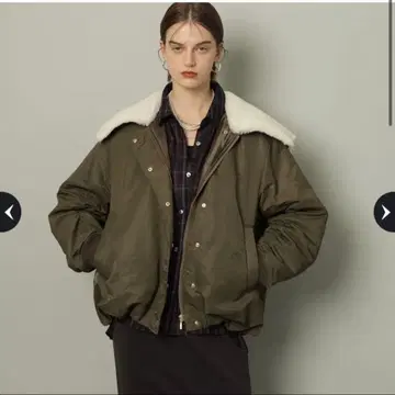 CADUNE 후드 옷깃 블루종 카키 M