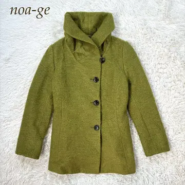 noa-ge 올리브 그린 울 모헤어 코트