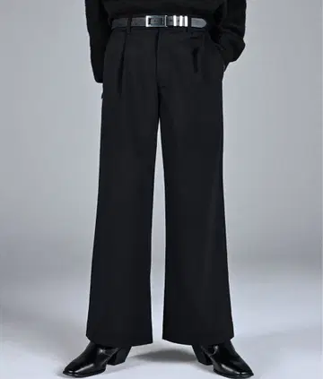 ADRER TR 더블 크로스 베이직 와이드 스트레이트 팬츠