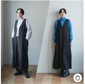 [ 새상품 ] 북유럽 식료품점 베스트 겸용 원피스 foufou M 사이즈