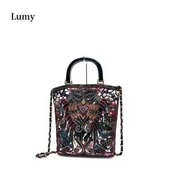 [ 새상품급 ] Lumy 하시모토 루미/황실 납품/비즈 자수/핸드백