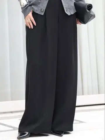 Deuxieme Classe 이지 와이드 팬츠 블랙 38