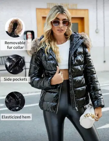 SHEIN 블랙 다운 자켓