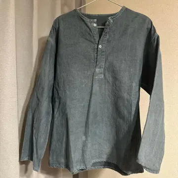 슬리핑 셔츠 후염 블루